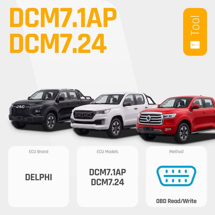 PICKUP & COMMERCIAL VEHICLE RELEASE: Delphi DCM7.1AP & DCM7.24 go live via 100% OBD NR!